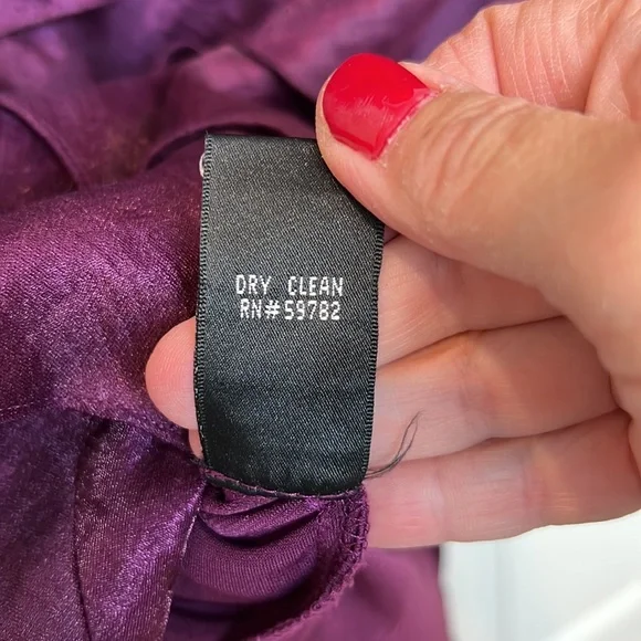 Adrianna Papell Sleeveless Tiered Ruffle Cocktail Dress Size 10 Plum - Picture 11 of 12